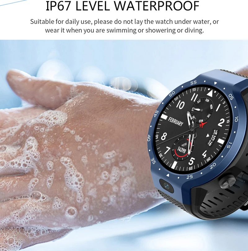 Спортивные Смарт-часы 1,39 дюймов AMOLED экран 4G SmartWatch MTK6739 NRF52840 Bluetooth Android и IOS gps wifi Пульс 5Мп камера