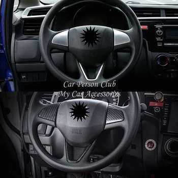 

For Honda Fit 2014-2019 Interior Steering Wheel Sequin Cover Button Molding Panel Trims ABS Chrome Car Styling Accessories