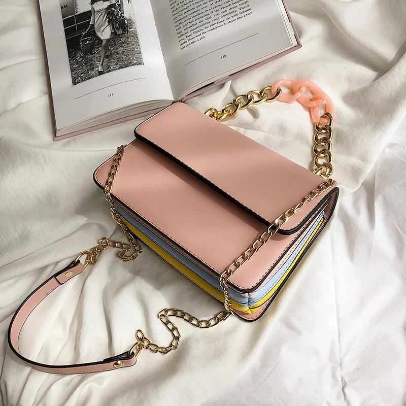 

Female Tote Crossbody Bag For Women 2019 Quality PU Leather Luxury Handbag Designer Sac Main Ladies Chain Shoulder Messenger Bag