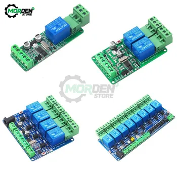 

Modbus RTU 12V 1/2/4/8 Channel Relay Output Board Switch Input RS485 TTL Communication Network Expansion Board Relay Module