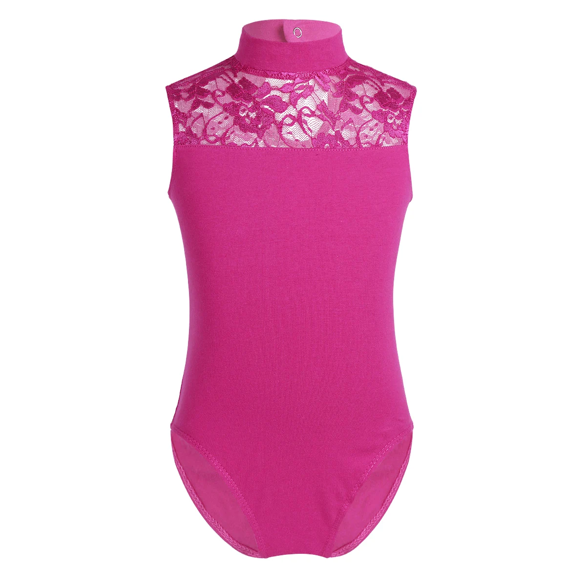 Kids Meisjes Team Basic Turnpakje Schildpad Hals Lace Terug Gymnastiek Ballet Dans Turnpakje Tops Dancewear Yoga Schaatsen Sport Kostuum