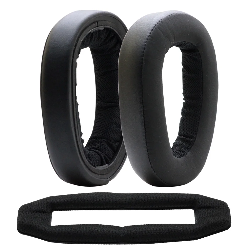Poyatu наушники+ набор головных повязок для Sennheiser GSP 600 500 GSP600 GSP500 Запчасти для наушников амбушюры подушки - Цвет: Earpads Headband
