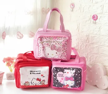 

Cartoon new Snopy large capacity lunch bag Mommy bag bread Superman double sided cartoon lunch box bag