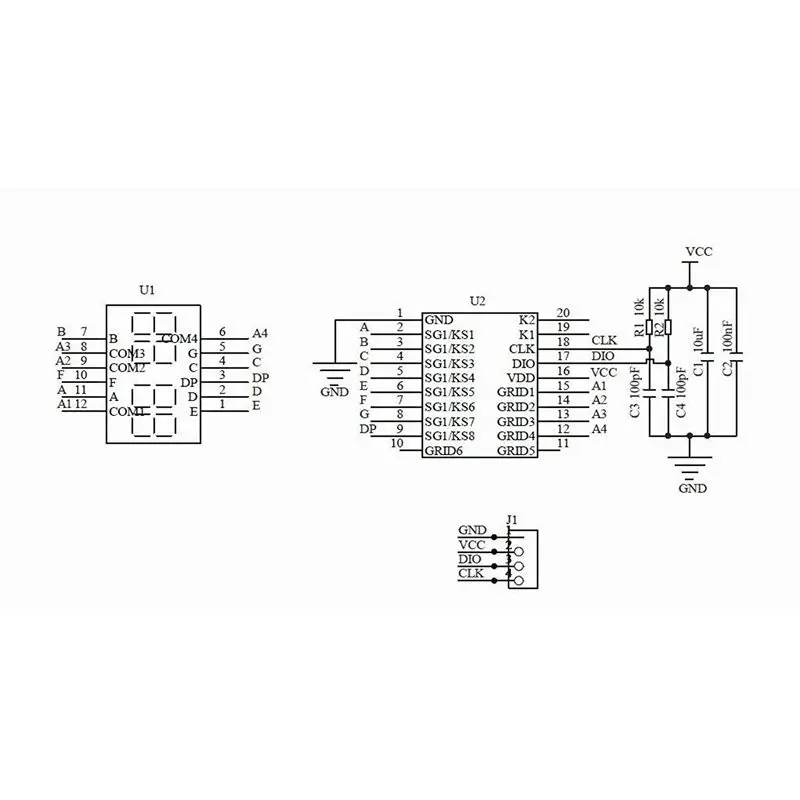 4 бита TM1637 цифровой светодиодный модуль дисплея трубки с часами для Arduino Raspberry Pi(2 шт