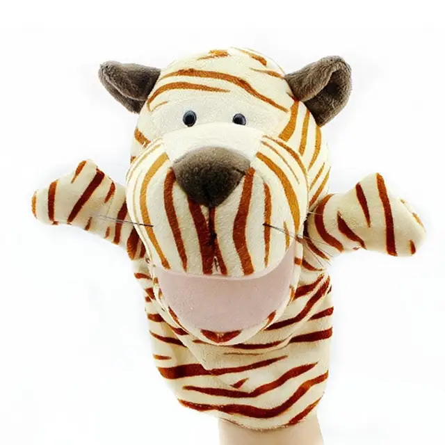 Cartoon Animals Monkey Dog Lion Stuffed Plush Hand Puppet Telling Story Xmas Kid Children Gift Performance props 2