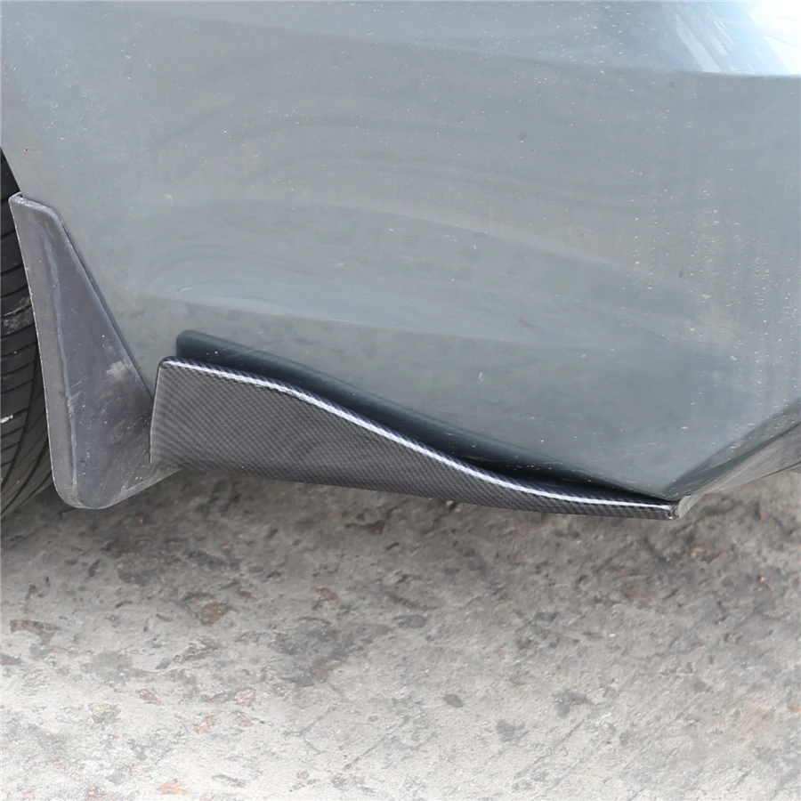 Универсальный Авто черный боковые юбки заднего обёрточная бумага угол бампера губы полосы сплиттер