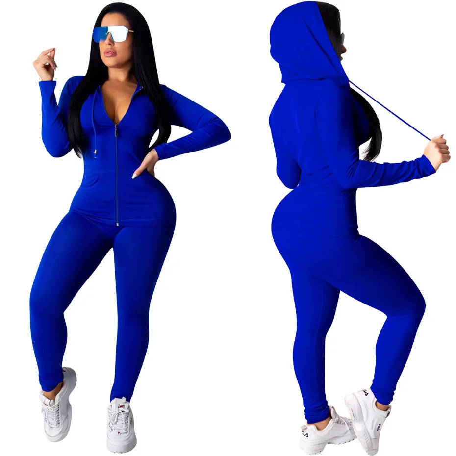 Two Piece Set Tracksuit Women Festival Clothing Fall Winter Top+Pant Sweat Suits Neon 2 Piece Outfits Matching Sets