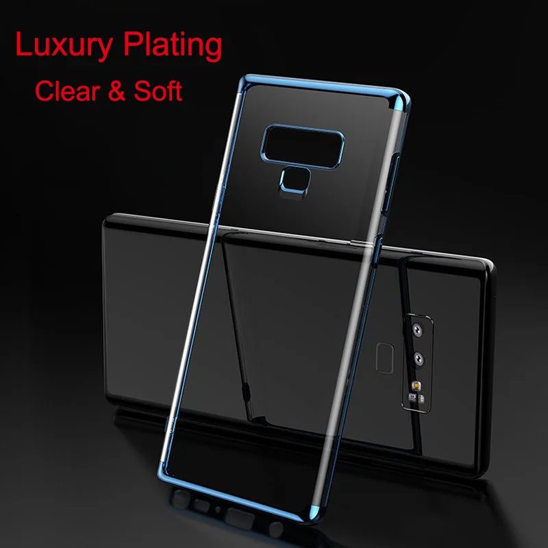 

Luxury Soft Silicone Plating Clear Cover For Samsung Galaxy A70 A10 A30 A40 A50 A60 S8 S9 S10 Plus S10e S6 S7 Note 8 9 M30 Cases