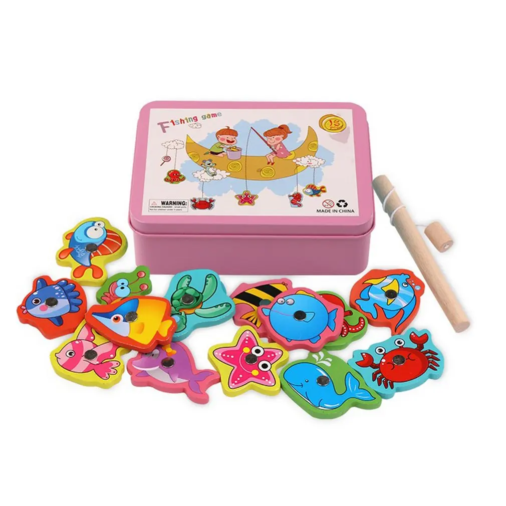 Magnetic Wooden Baby Fishing Toy Kids Home Simulation Ocean Intellectual Fish Game Toy 1 Magnetic Wooden Baby Fishing Toy Kids Home Simulation Ocean Intellectual Fish Game Toy 1