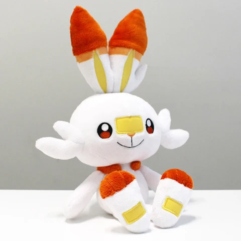 Sobble Grookey Scorbunny плюшевая кукла новая игра меч/щит кролик ящерица обезьяна утка Kawaii Sirfetch 'd игрушки детские подарки - Цвет: Scorbunny