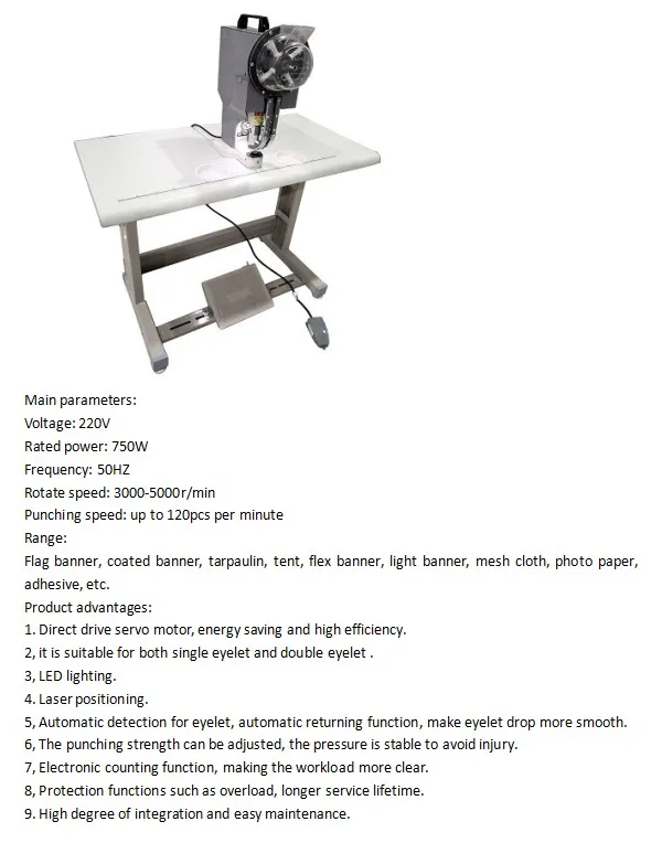 cutting  and eyelet machine 