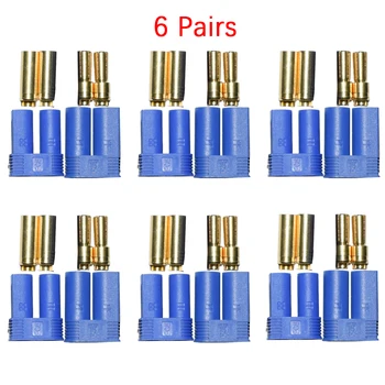 

6Pairs EC5 Banana Plug Bullet Connector Female+Male for RC ESC Motor RC Quadcopter FPV Racing Drone Lipo Battery