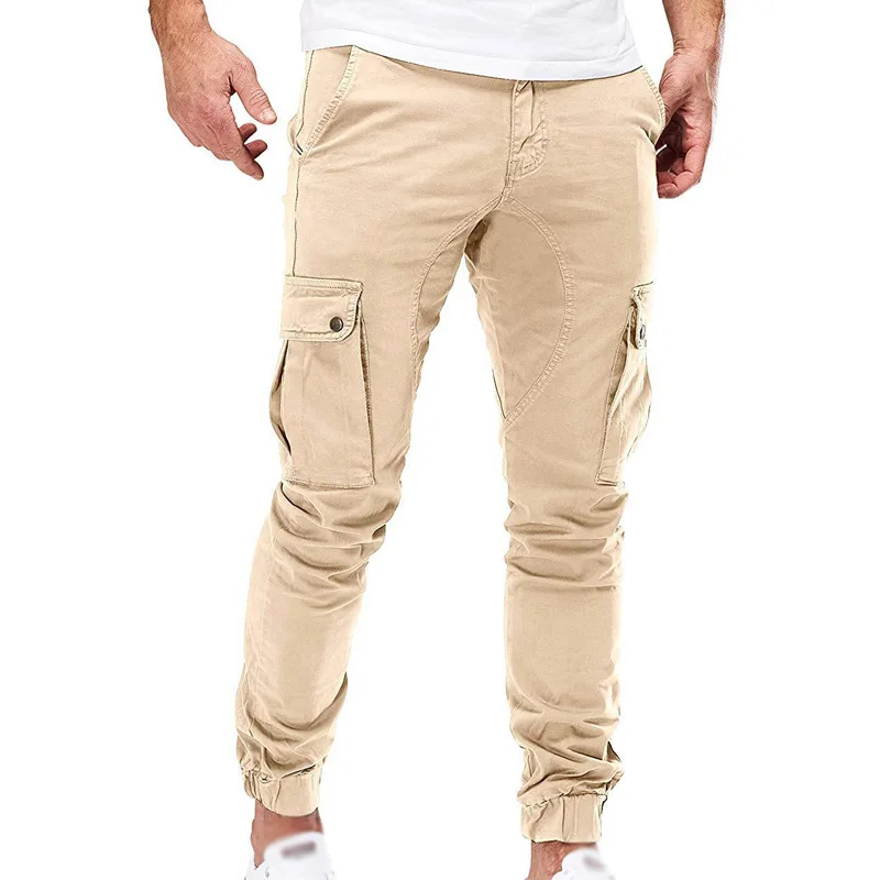 Мужские брюки карго Slim Fit Повседневная мода боевой карандаш комбинезон
