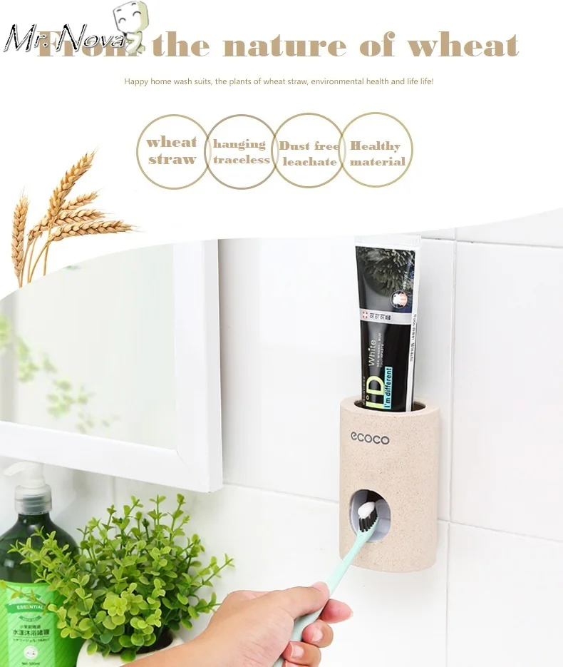 

Bathroom Automatic Toothpaste Dispenser Toothpaste Squeezer Tooth Dust-proof Toothbrush Holder Wall Mouted Accessories set SL-5