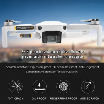 

2PCS Camera Lens Protector Cover 9H Tempered Film For DJI Mavic Mini Drone HD High Light Transmission Protective Film