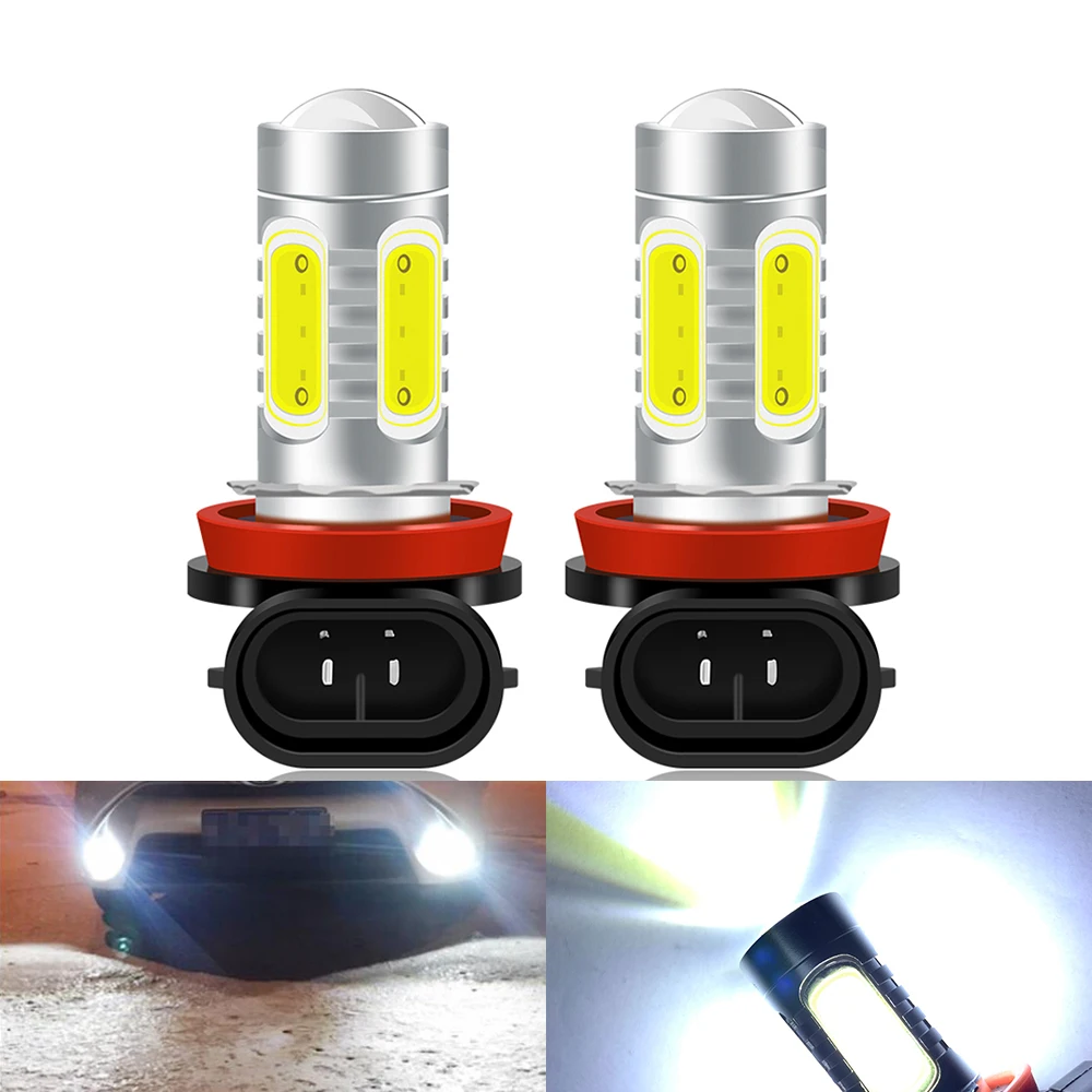 

2X H11 LED Fog Lamp Yellow White Blue 9006/HB4 9005/HB3 H1 H3 H16 Car Automobile Bulb H8 H9 Auto Fog Light 2000LM 6000K 3000K