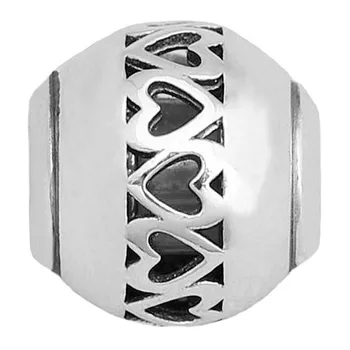 

Top Quality 925 Sterling Silver Bead Charm Openwork Love Fixed Beads Fit Pandora ESSENCE Bracelet Bangle Diy Jewelry