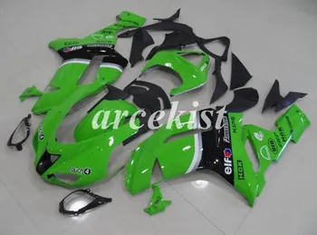 

New ABS Motorcycle Full Fairings Kit Fit For Kawasaki Ninja ZX-6R 636 2007 2008 07 08 6R bodywork set Green