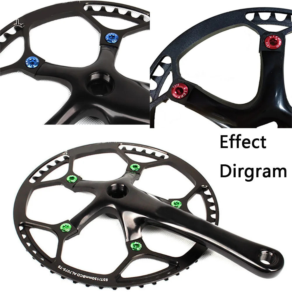 Viti Corona Bicicletta, Viti Corona MTB, Doppia M8 Bulloni Corona Bici Di Compatibile Con Shimano Sram.Arancione - Foto 13