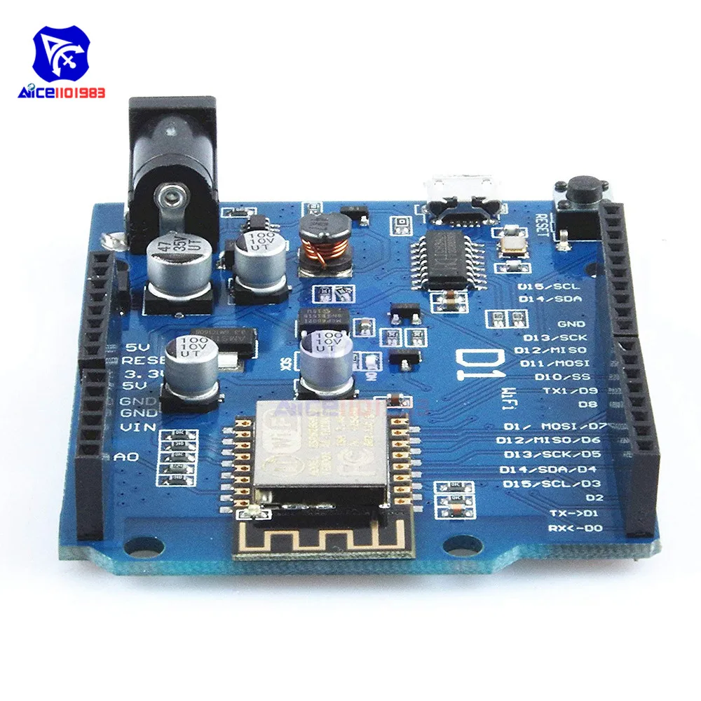 Умная плата diymore WeMos D1 WiFi UNO R3 на основе интерфейса ESP8266 ESP 12E беспроводной модуль Wi Fi