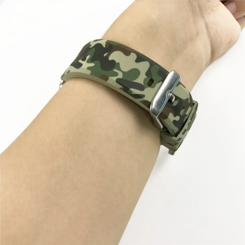 Silicone Strap for Apple Watch Band 40/44/38/42mm Camouflage Style Sport Bracelet Series 5 4 3 2 1 Clock Wrist Belt