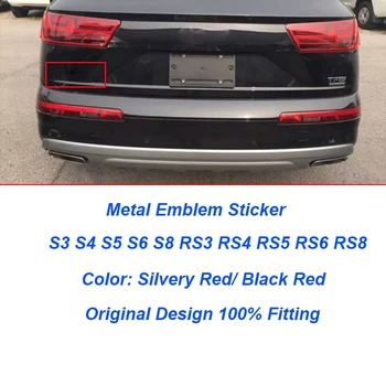 

1PCS 3D Metal Car Stickers Car Truck Motor Decal Sticker Auto Body Sticker for A1 A2 A3 A4 A5 A6 A7 A8 Q1 Q3 Q5 car styling