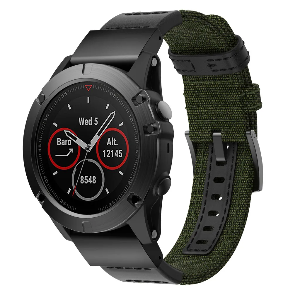 Тканый нейлоновый тренировочный ремешок для часов Garmin Fenix 5X/5X Plus/Fenix 3/3HR для Garmin D2 спуск Mk1 кожаный ремешок G2