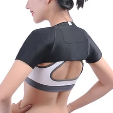 Для мужчин и женщин САМОНАГРЕВАЮЩАЯСЯ двойная поддержка плеча фиксатор для плеча протектор Тепловая терапия Подушка Регулируемая Задняя повязка ремень безопасности