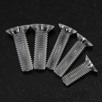 

Free shipping 50pcs plastic screws, nylon, transparent screws, PC countersunk head, flat head, cross acrylic, M3 M4 M5 M6