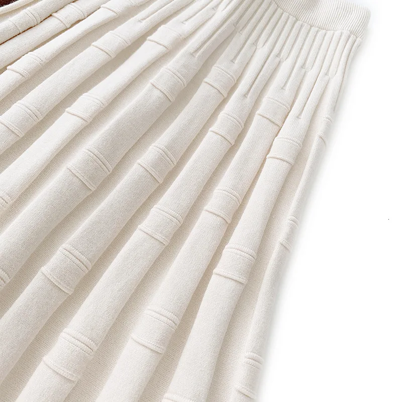 Женская трикотажная юбка трапециевидной формы осенне-зимняя цветная нашивка с высокой талией Женская длинная юбка Женская Длинная Юбка-миди