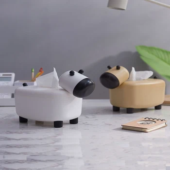 

Multifunctional European-style Simple Creative Calf Tissue Box Toilet Paper Tissue Storage Box Toothpick Storage
