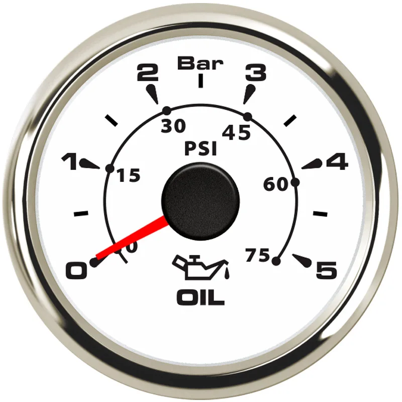 52 мм светодиодный Манометр 0~ 5 бар/0~ 75psi для BMW e39 Автомобильная внешняя конструкция для монтажа на Мотоцикл Авто прибор измерения двигателя - Цвет: 0-5 bar