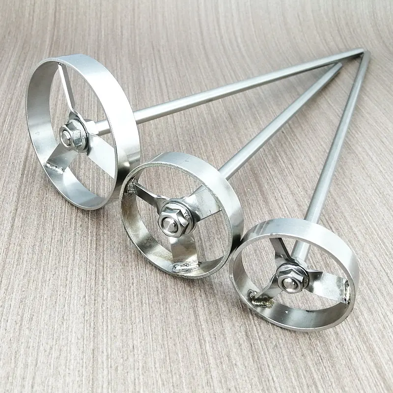 Pala Da Laboratorio In Acciaio Inox Con Turbina - Per Agitazione E Miscelazione, 50x8x300mm