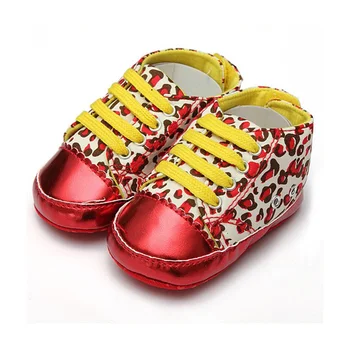 

Baby Girls Boys Cute Dot Bow Soft Sole Anti-slip Toddlers Shoes style H-red