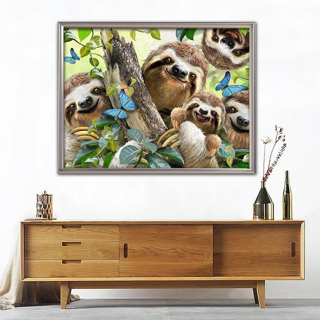 Evershine Diamond Embroidery Sloth Full Square Diamond Painting Animal Cross Stitch Kit Diamond Mosaic Set Decor Handcraft Art 3