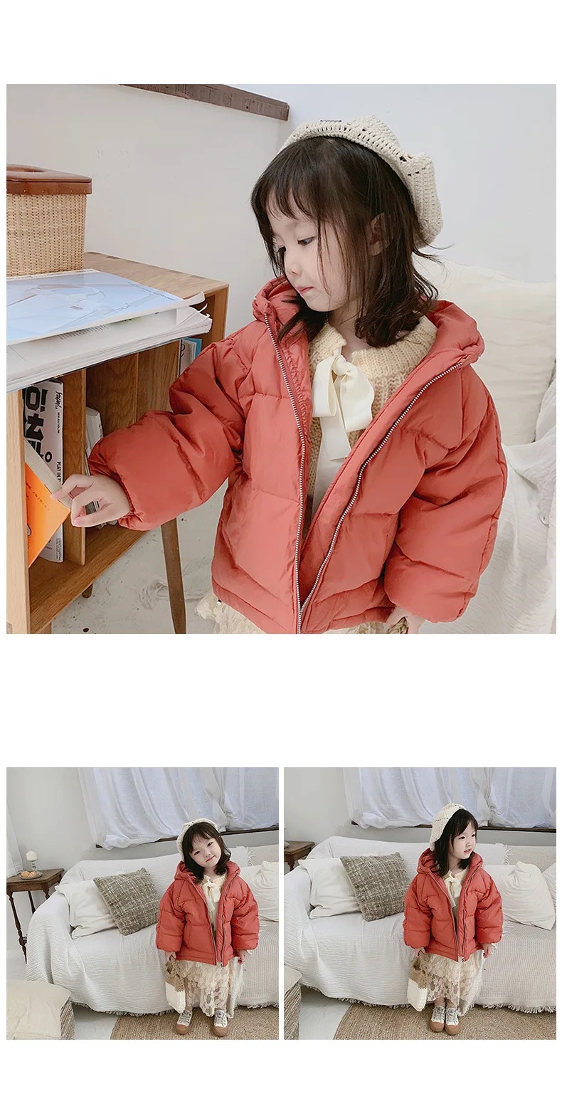 Зимний теплый пуховик для девочек; Детские повседневные плотные куртки; модная зимняя куртка; зимнее пальто с капюшоном для мальчиков; детская верхняя одежда