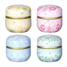Mini Tin Tea Coffee Candy Storage Box Round Case Wedding Party Favor Container