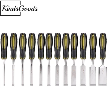 

12Pcs/set Transparent Wood Chisel Graver Wooden Tools Carve Wood Carving Tools Woodworking Chisel