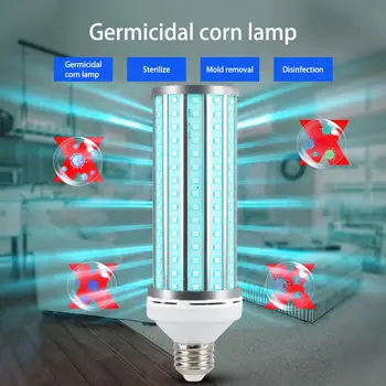 

60W UV Germicidal Lamp E26/E27 Sanitizer Ultraviolet Bulb Remote Control Timer Disinfection Lamp For Home Hospital Kill Mites