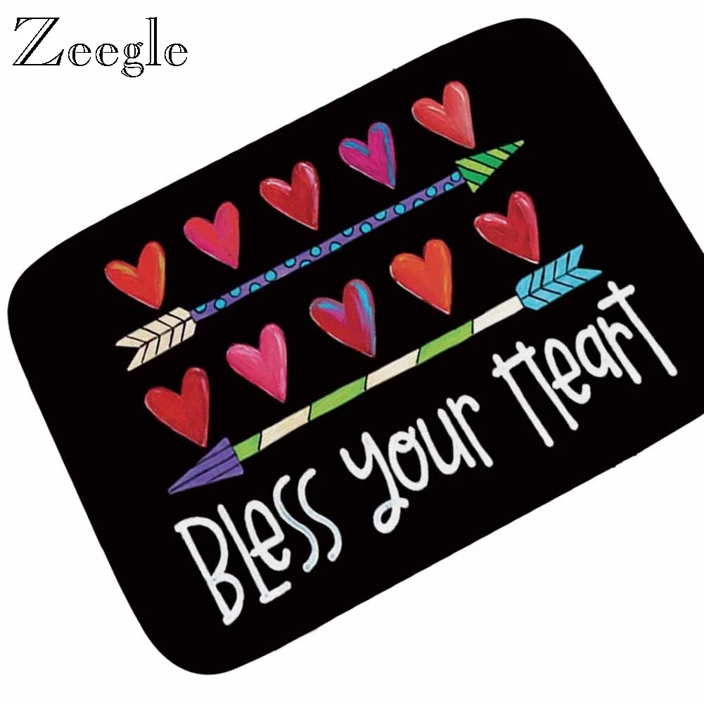 Zeegle 3D Printed Door Mat Home Decoration Doormat Welcome Floor Carpet Non-slip Absorbent Bath Mat Living Room Comfortable Rug