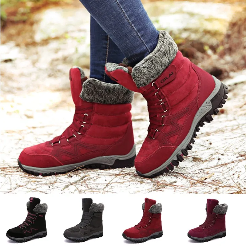 

Fashion Winter Women Boots Comfortable Soft Warm Hiking Boots Breathable Non-slip Wear-resistant Snow Boots