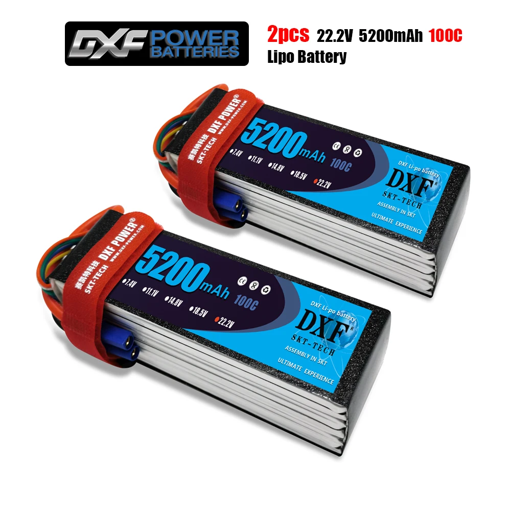 Аккумулятор DXF 6S 22 2 в 5200 мА · ч 100C-200C Lipo XT60 T Deans XT90 EC5 для дрона FPV самолета гоночного