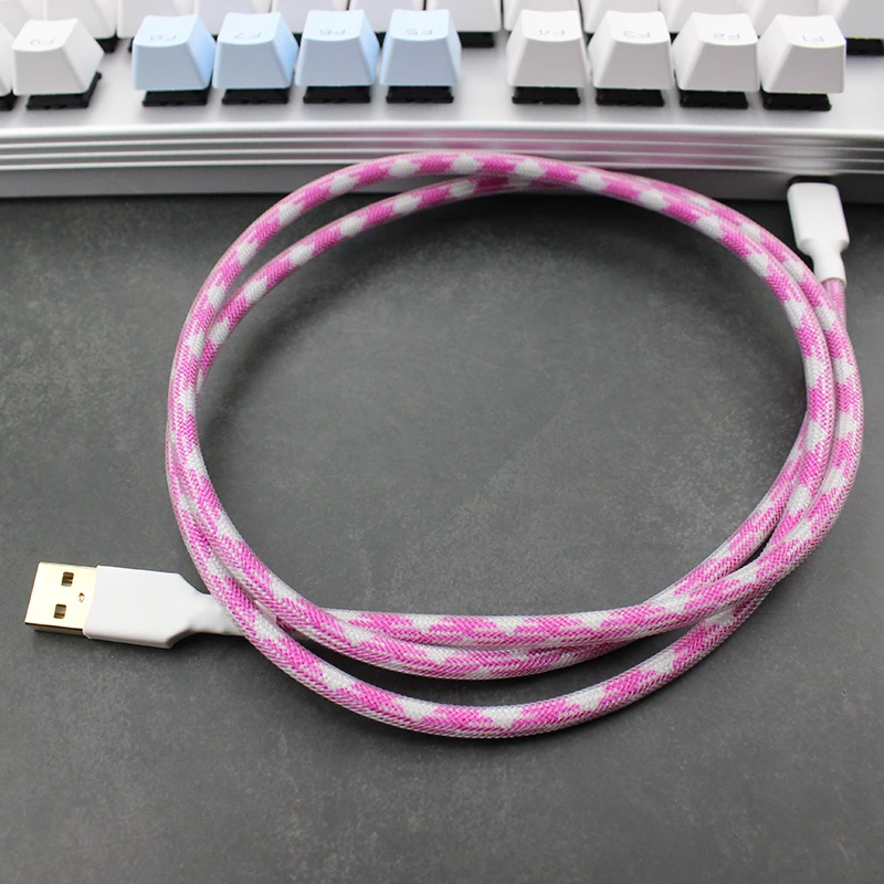 IDOBAO с цветными рукавами нейлон usb type C механическая клавиатура данных USB C кабель порт Позолоченные разъемы 0,8 м длина 12 цветов