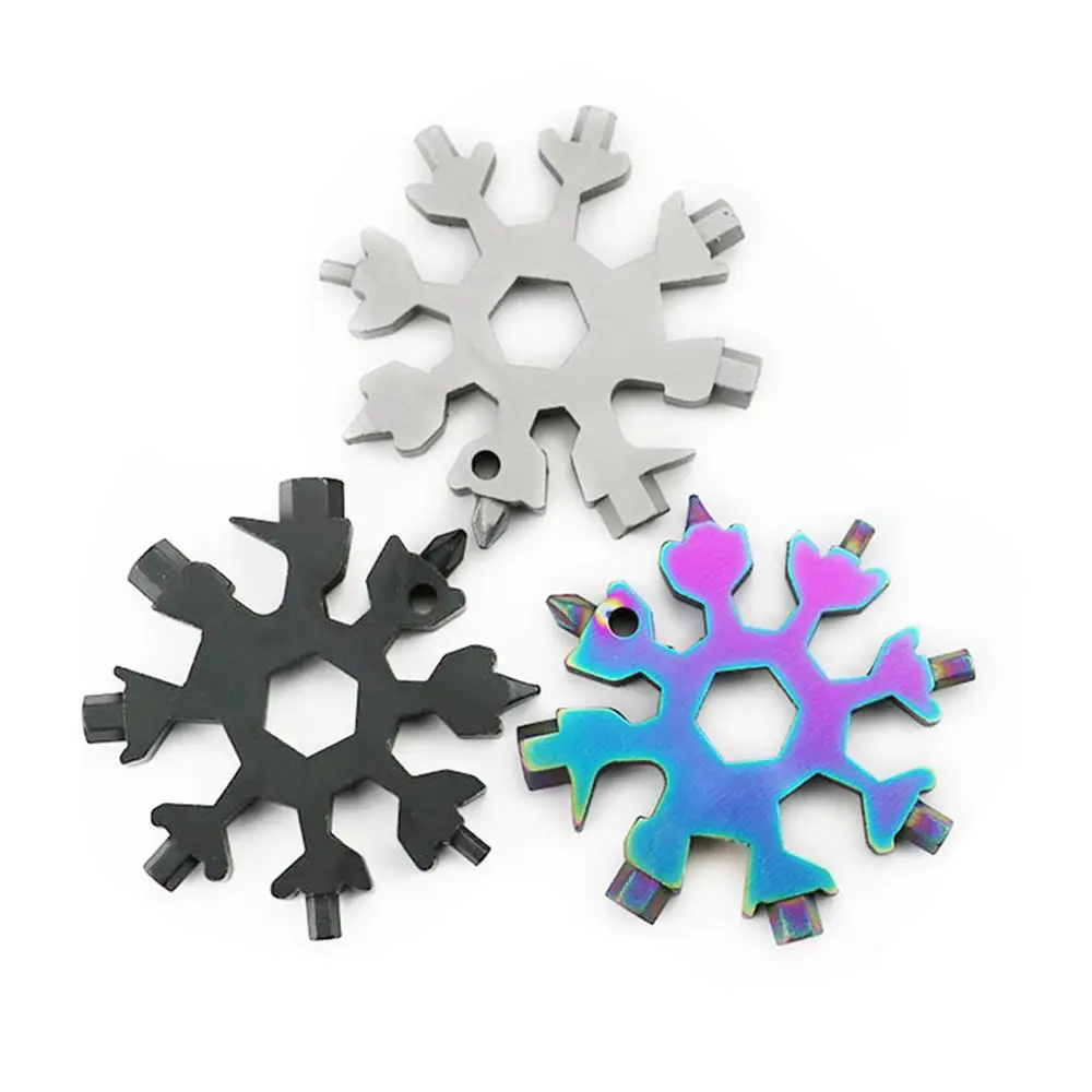 

18 in 1 snowflake tool card combination multifunctional snowflake screwdriver snowflake wrench tool snowflake tool card