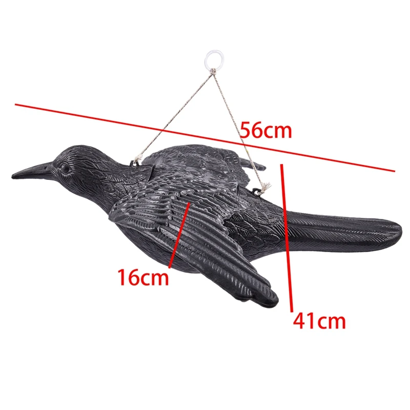 Охотничьи приманки черные птицы ворона сад птица звонящий Отпугиватель страшное чучело мыши Борьба с вредителями Отпугиватель товары для