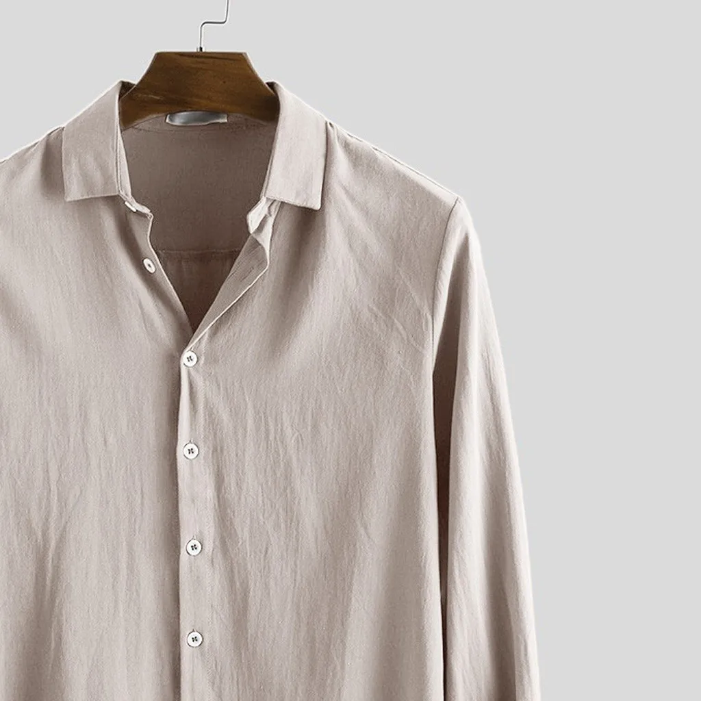 Vogue Camisas Masculina, мужская рубашка, повседневная, на пуговицах, с отложным воротником, приталенный, с длинным рукавом, топ, мужская рубашка
