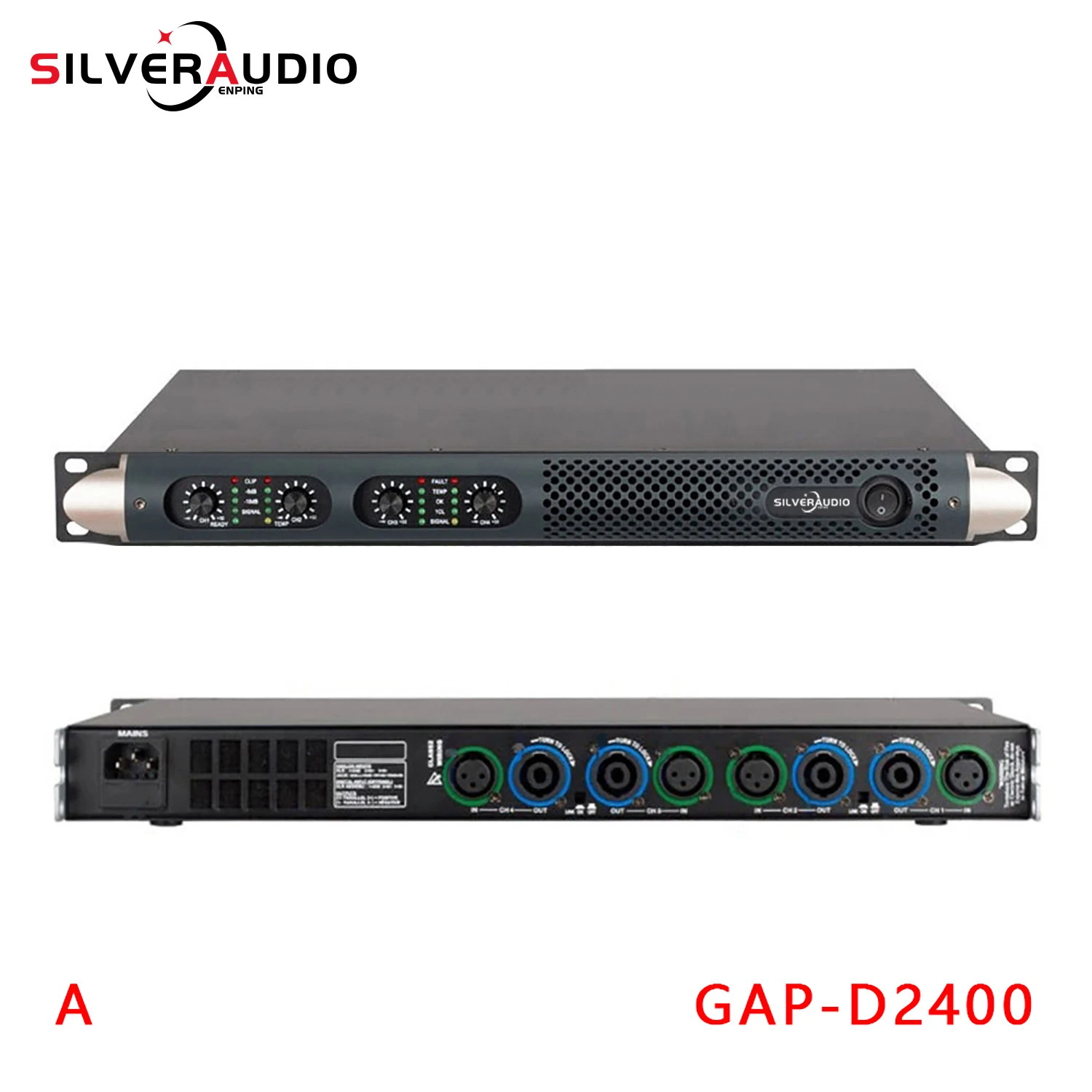 GAP-D2400 전문 KTV 고출력 디지털 앰프, 4 채널 600W * 4 스테이지 성능
