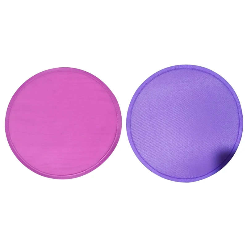 

2 Pcs Foldable Round Fan Portable Easy To Use and Take Up No Space, 1 Pcs Purple & 1 Pcs Rose Red
