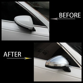 

For Audi A4L2017 a Pair Car rearview mirror cover mirror decorative frame cover white fungus modification Accessories