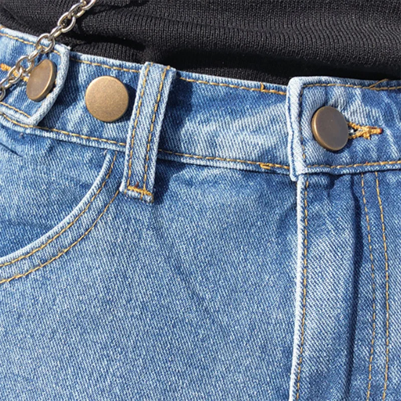 Женские джинсовые шорты Классические винтажные с высокой талией синие широкие женские повседневные летние женские шорты джинсы